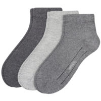 Camano Unisex ca-soft Sneaker Sockenduo Socken Grau Paar 3 - Quarter