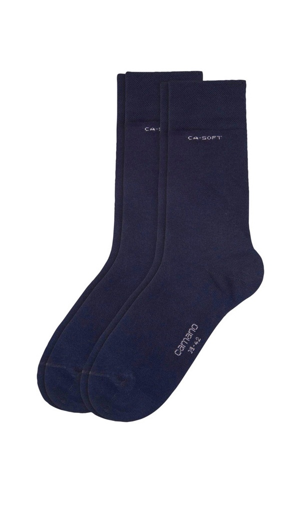 Camano Unisex Socken ca-soft im 2er-Pack Navy dunkelblau