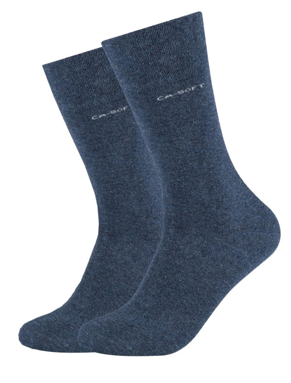 Camano Unisex Socken ca-soft im 2er-Pack Jeans Blau