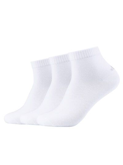 s.Oliver Unisex Sneaker Quarter Socken 3 Paar Weiß