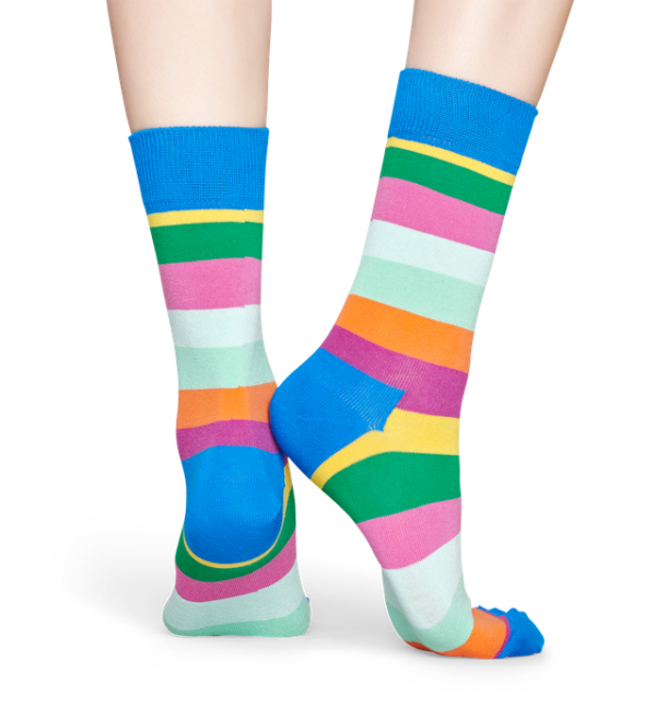 Gestreifte Bunte Socken von Happy Socks fur  Damen und Herren 