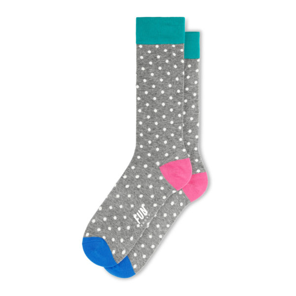 Fun Socks Micro Dot Herren Socken Grau Gepunktet