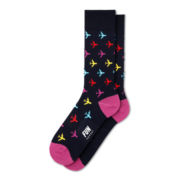Fun Socks Airplane Dress Herren Socken mit Flugzeug-Print