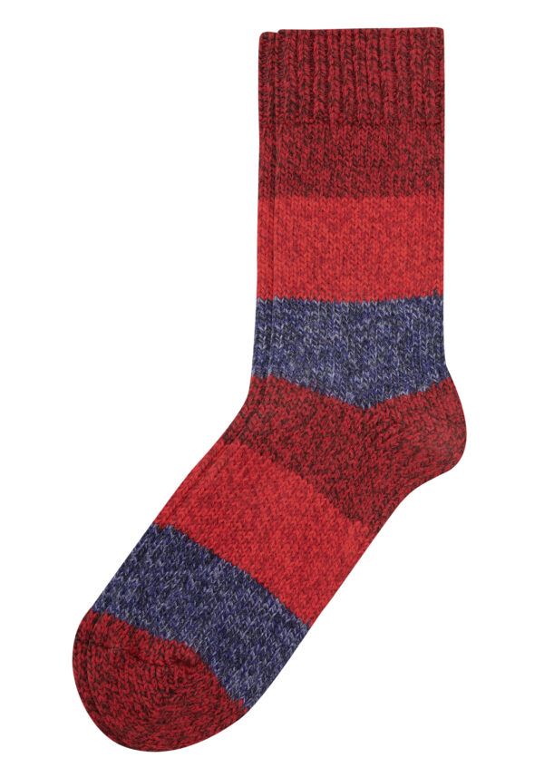 Camano Unisex Nordic Socken Rot Meliert