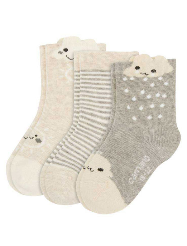 Camano Baby Fashion Socks 3 Paar Socken Grau Beige