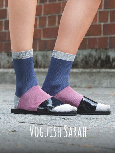 Too Hot To Hide “Voguish Sarah” Colour-Blocking Socken