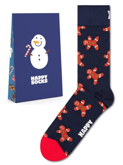 Happy Socks Socken mit Lebkuchenmotiv und Geschenkbox