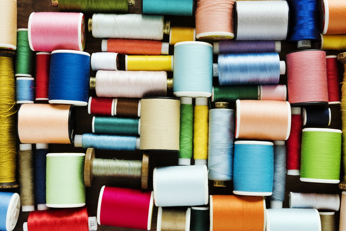 Baumwolle Material für Socken - Auswahl an bunten Garnen