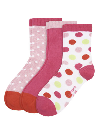 Camano Gepunktet Kinder Socken 3er-Pack