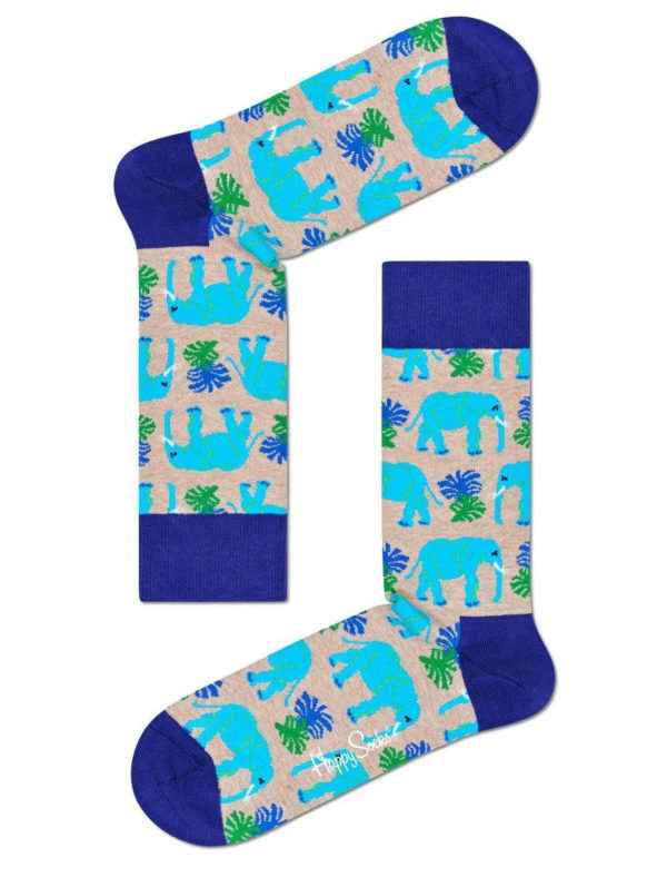 Happy Socks Elephant Socken mit hellblauen Elefanten
