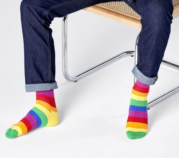 Happy Socks Buntgestreift Stripe Socken Pride