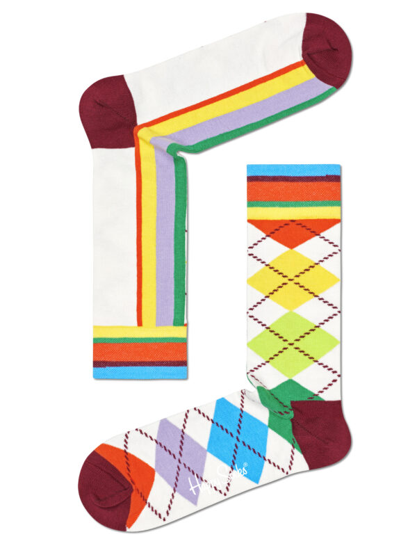 Happy Socks Half/Half Socken Argyle and Stripe