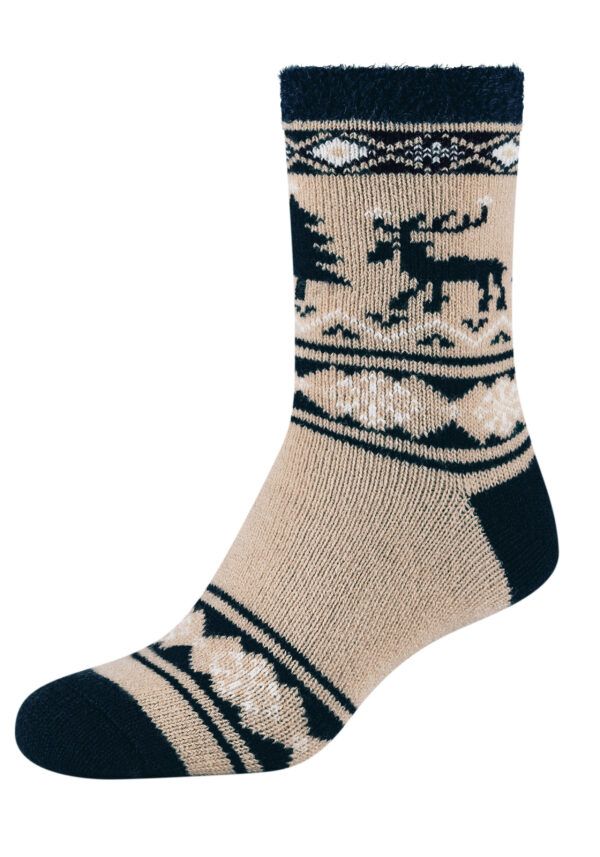 Camano Norweger Cosy Socken mit Christmas Elch