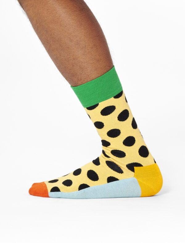 Happy Socks Senfgelb Big Dot Socken