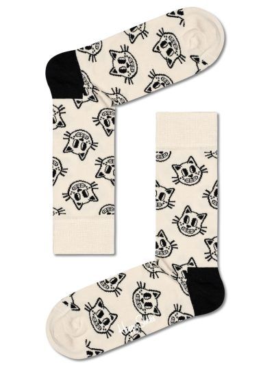 Happy Socks Cat Socken mit Katzen Gesichtern