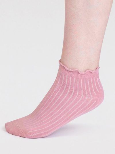 Thought Quarter Socken Dacia mit Rüschenbund