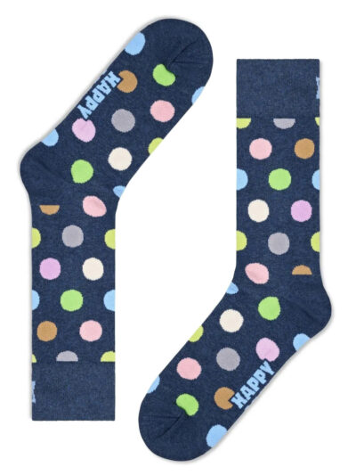 Happy Socks Jeans Blau Big Dot Socken