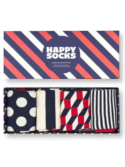 Happy Socks Classic Navy Geschenkbox im 4er-Pack