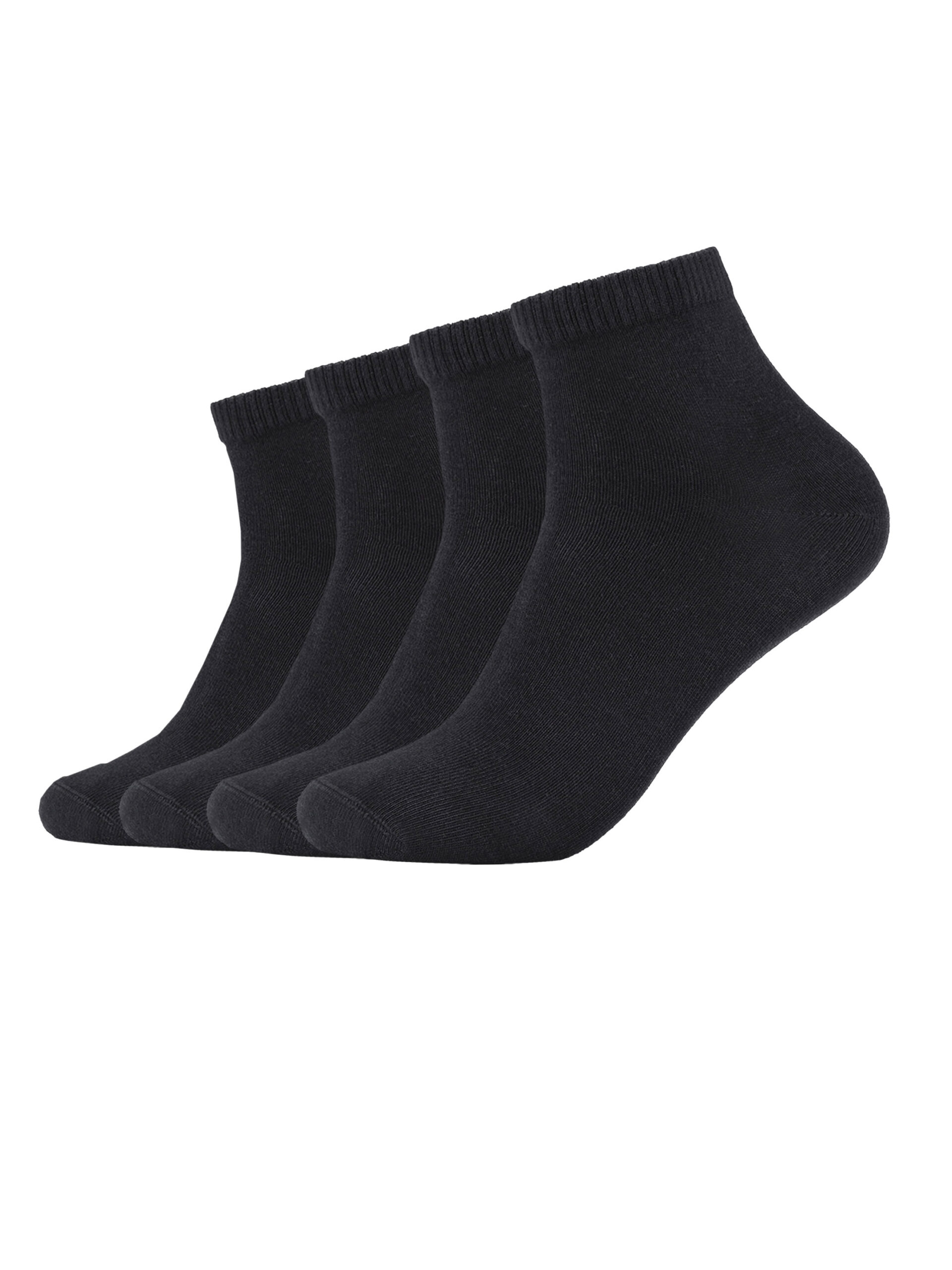 s.Oliver Sneaker Quarter Socken 4 Paar Schwarz