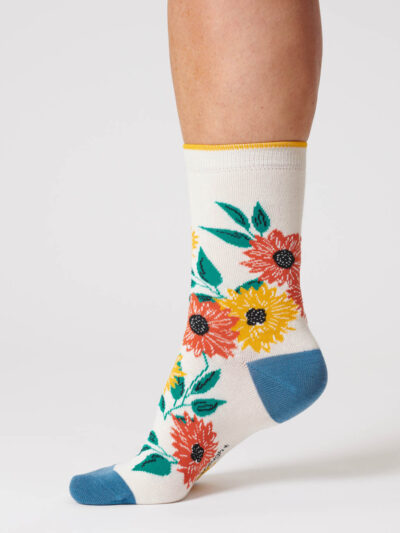 Thought Sunflower Socken Blumenmuster