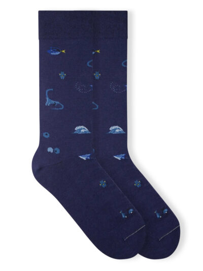von Jungfeld Blueberry Dark Blue Icons Socken