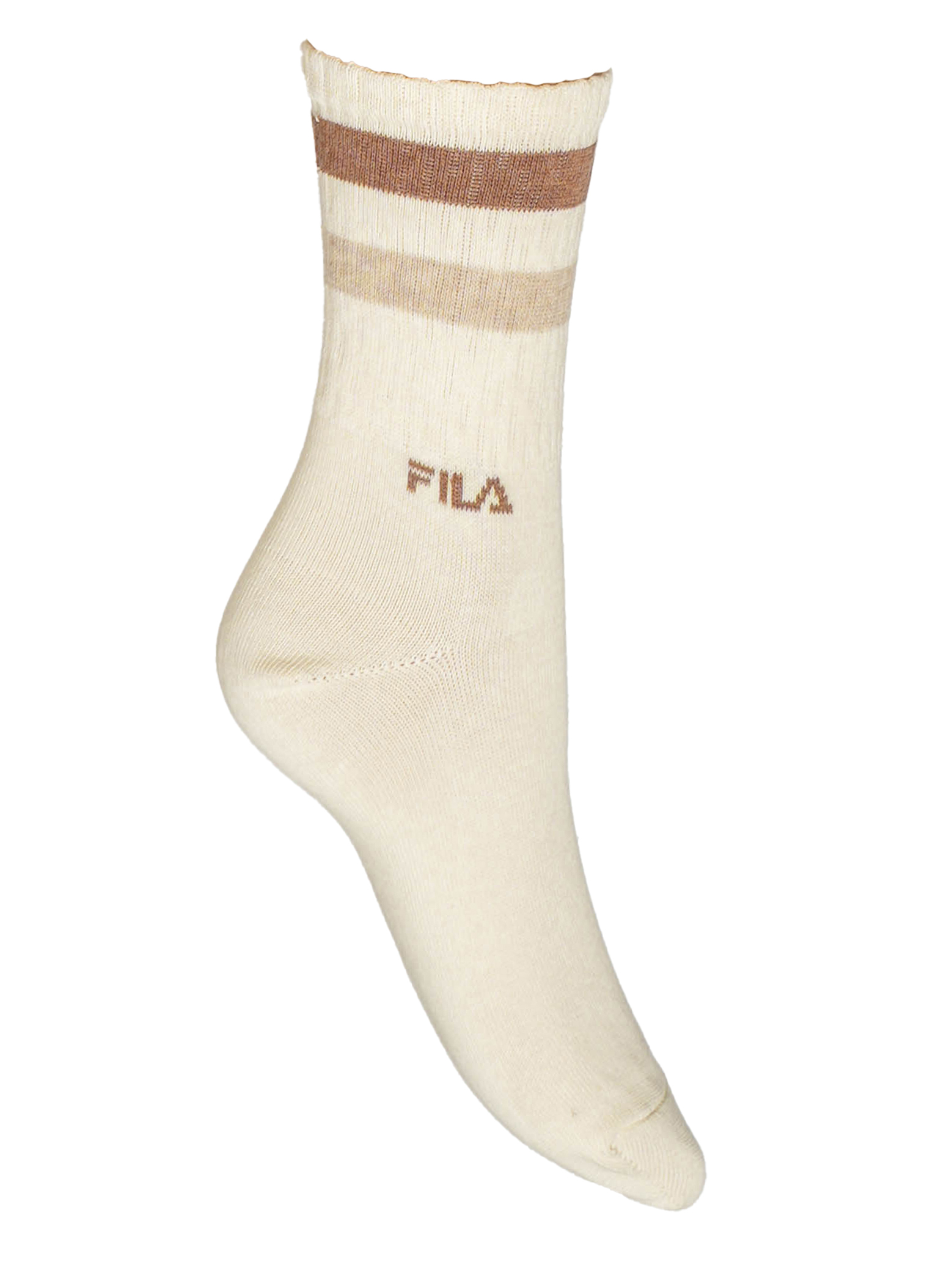 Fila Socken Lifestyle Cream Braun 3er Pack – Bild 4