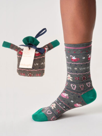 Thought Socken Christmas Jumper im Geschenkbeutel
