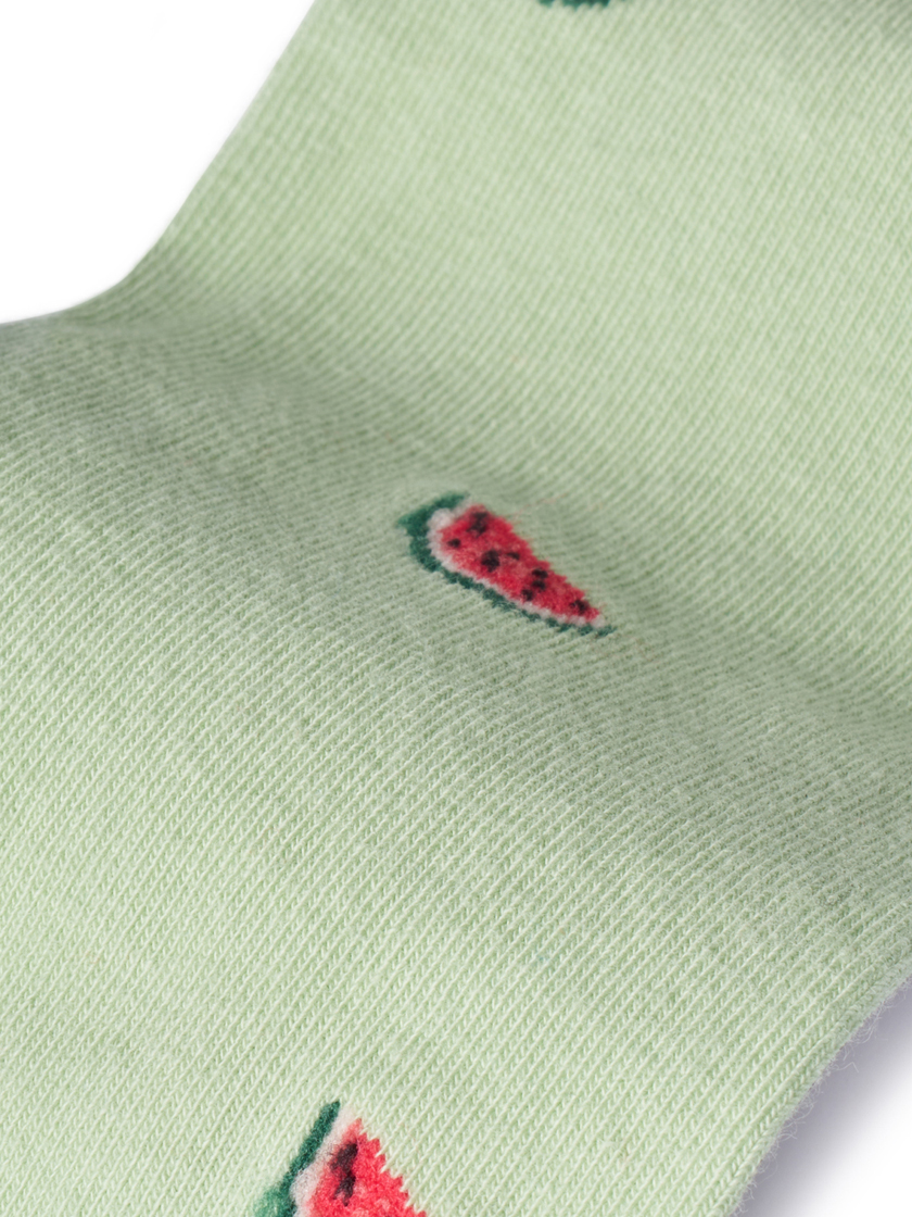 Nahaufnahme der Wassermelonen-Icons auf den Von Jungfeld Watermelon Socken