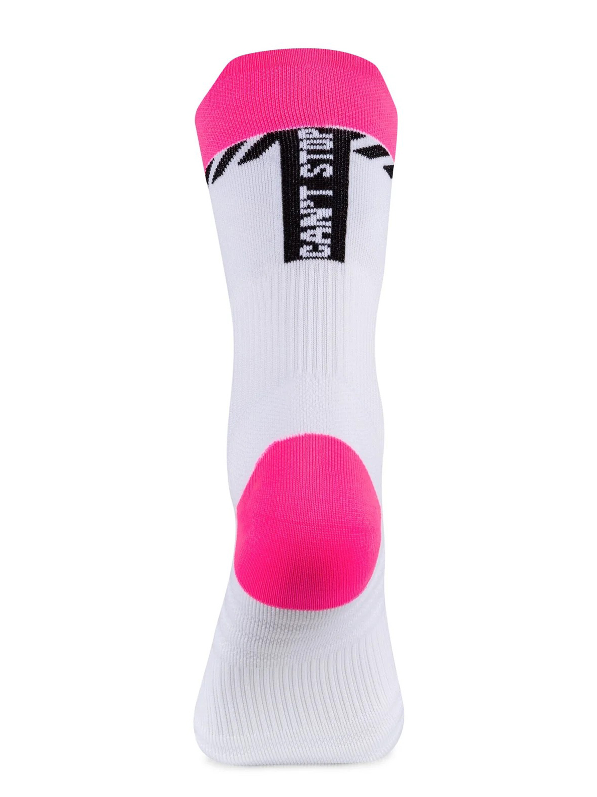 Camano Sportsocken Performance Multisport Rückseite weiß mit neonpinkem Bund und Won’t Stop Schriftzug
