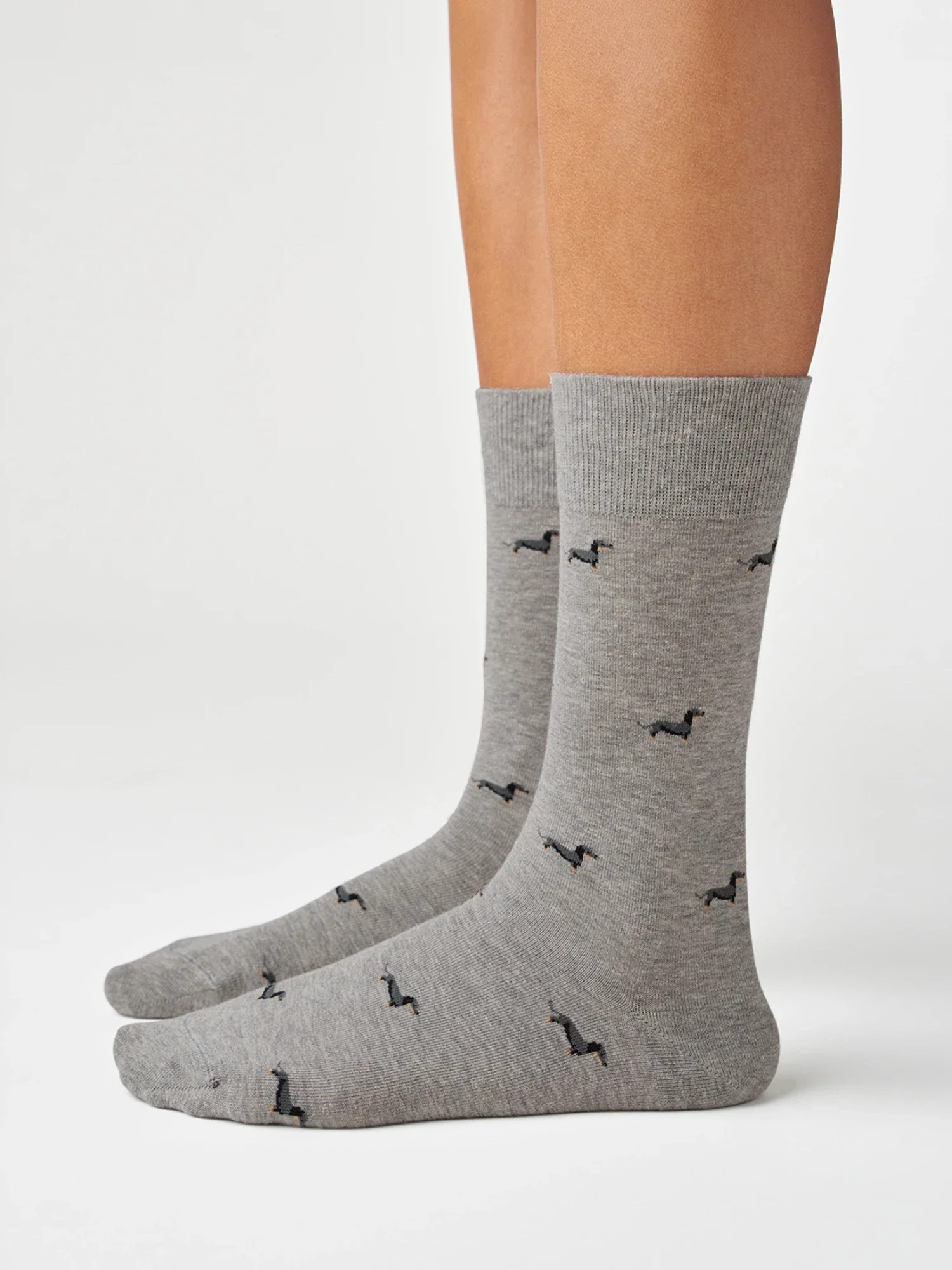von Jungfeld Dackel Socken in Grau