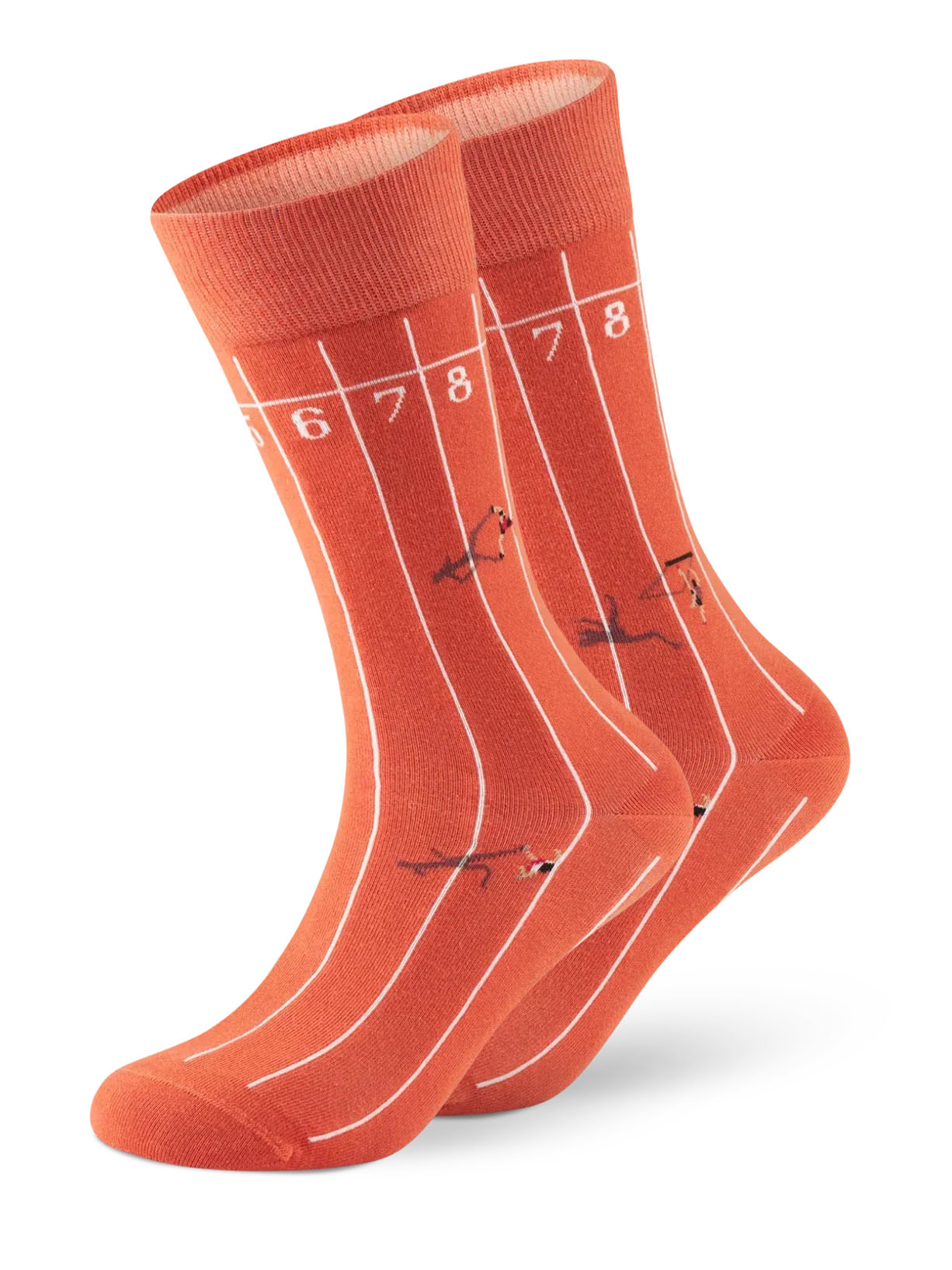 von Jungfeld Laufbahn Socken mit Läufer-Motiv am Fuß