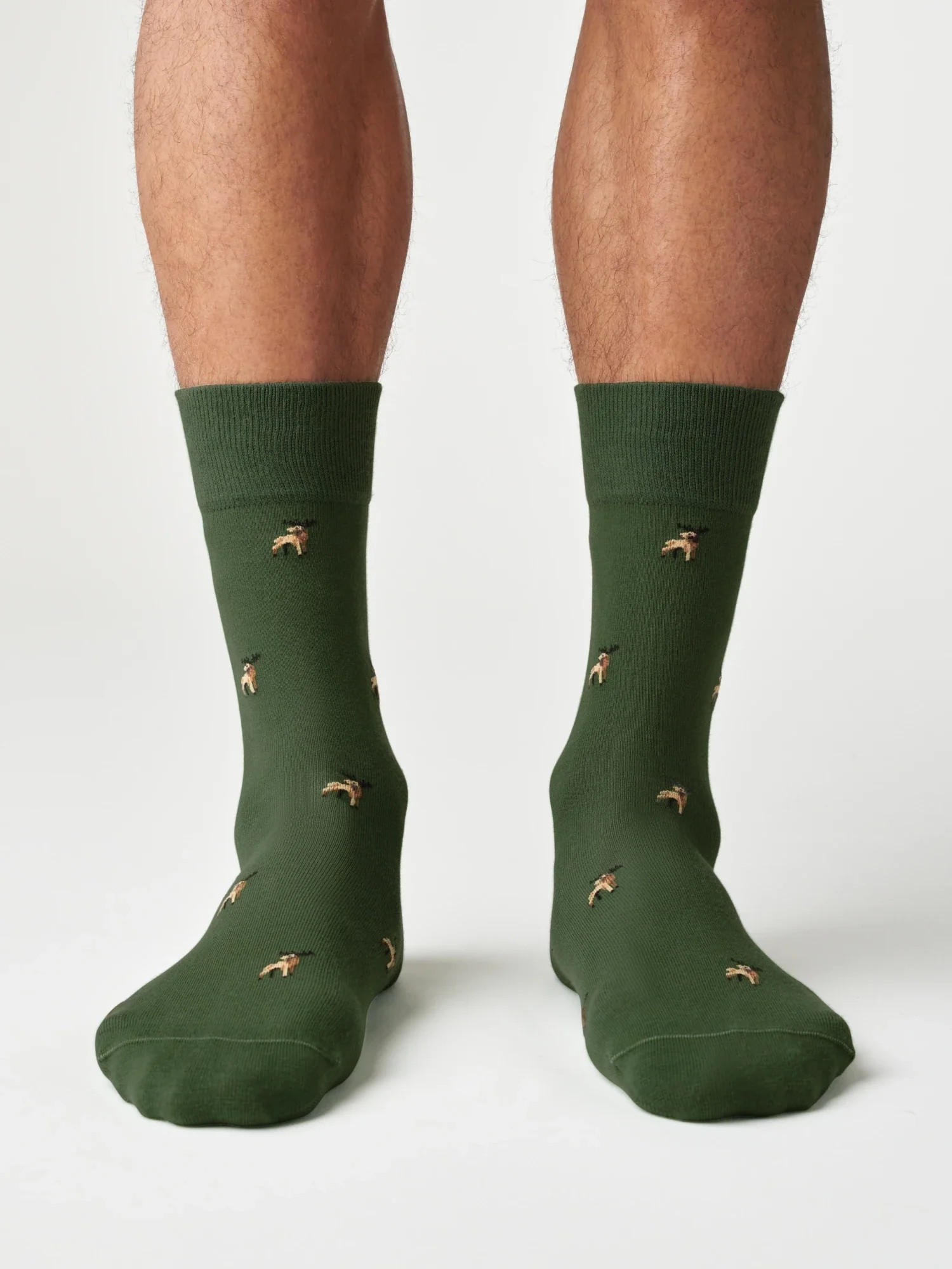 von Jungfeld Socken Elch mit dezentem Elch-Muster am Fuß