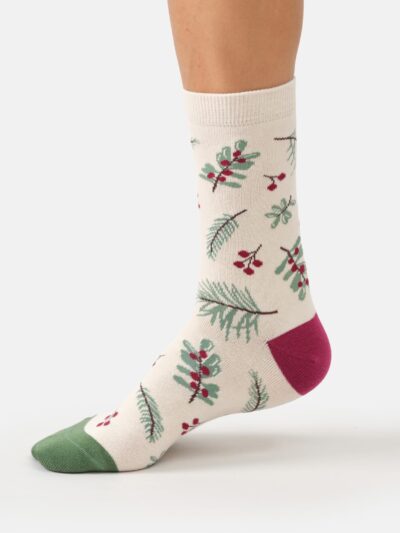 Thought Beerenzweige Socken Creme
